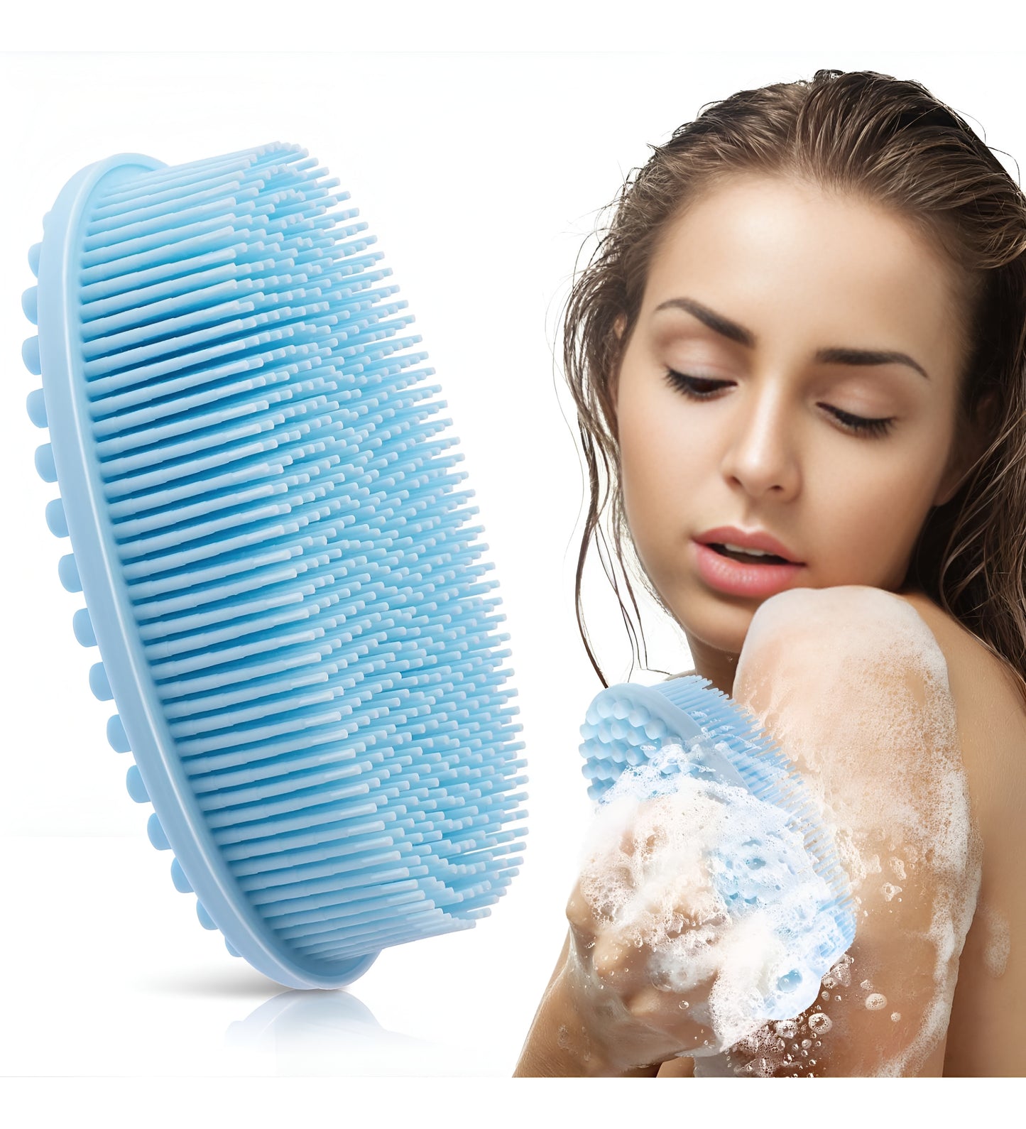 Silicone Massage Body Brush – Soft Exfoliating Scrubber for Smooth, Healthy Skin