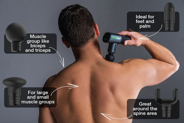 "Professional Deep Tissue Massage Gun – Portable Muscle Recovery Massager with Multiple Attachments"