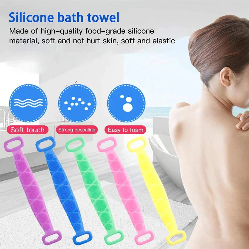 Silicone Back Scrubber Is Suitable For The Shower Bath Brush Body With Long Handles Double Shower Brush Is Used For Shower