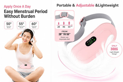 Cramp Relief Pain Belt – Electric Heating & Massage Therapy Belt for Fast Pain Relief