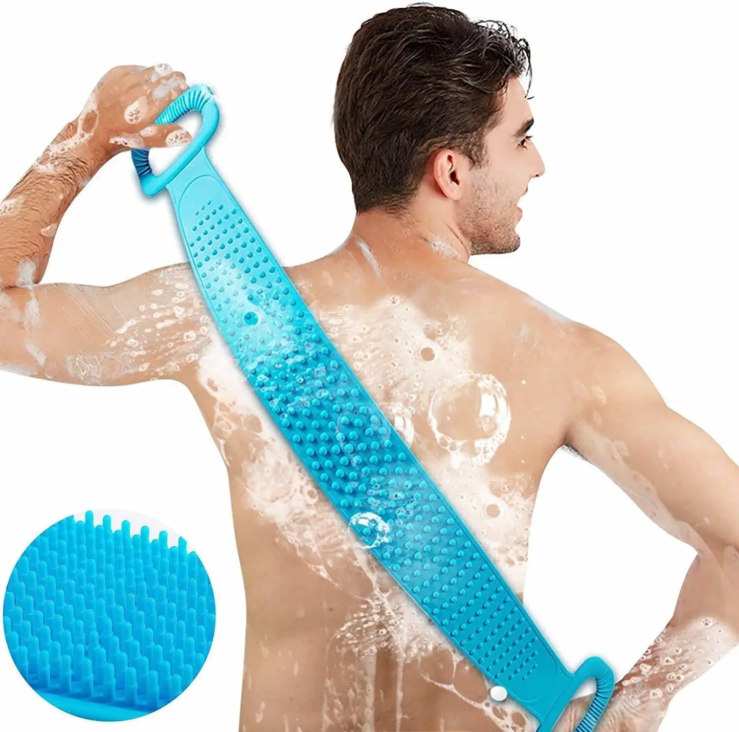 Silicone Back Scrubber Is Suitable For The Shower Bath Brush Body With Long Handles Double Shower Brush Is Used For Shower