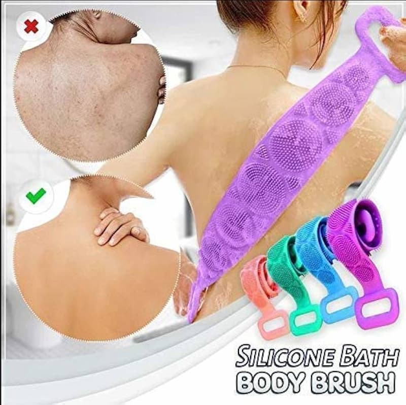 Silicone Back Scrubber Is Suitable For The Shower Bath Brush Body With Long Handles Double Shower Brush Is Used For Shower